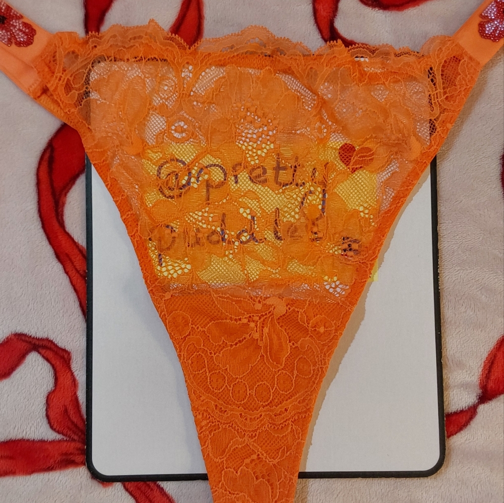 🌺 #2 VS Very Sexy Tropical Shine Strap Lace Thong Panty 🌺 - Picture 4 of 12